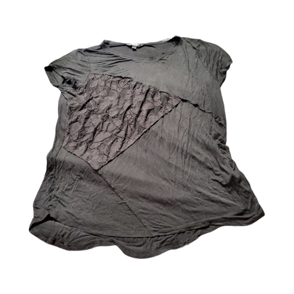 Simply Vera Wang Women's Black Short Sleeve Layered Top Size L - Picture 1 of 3